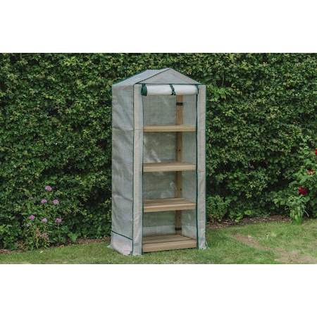 Gardman PREM 4 TIER WOODEN GREENHOUSE W22 R08898